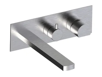 BORGIA 89528V3 - Wall-mounted stainless steel bathtub mixer with diverter by Rubinetterie Frattini - view 2